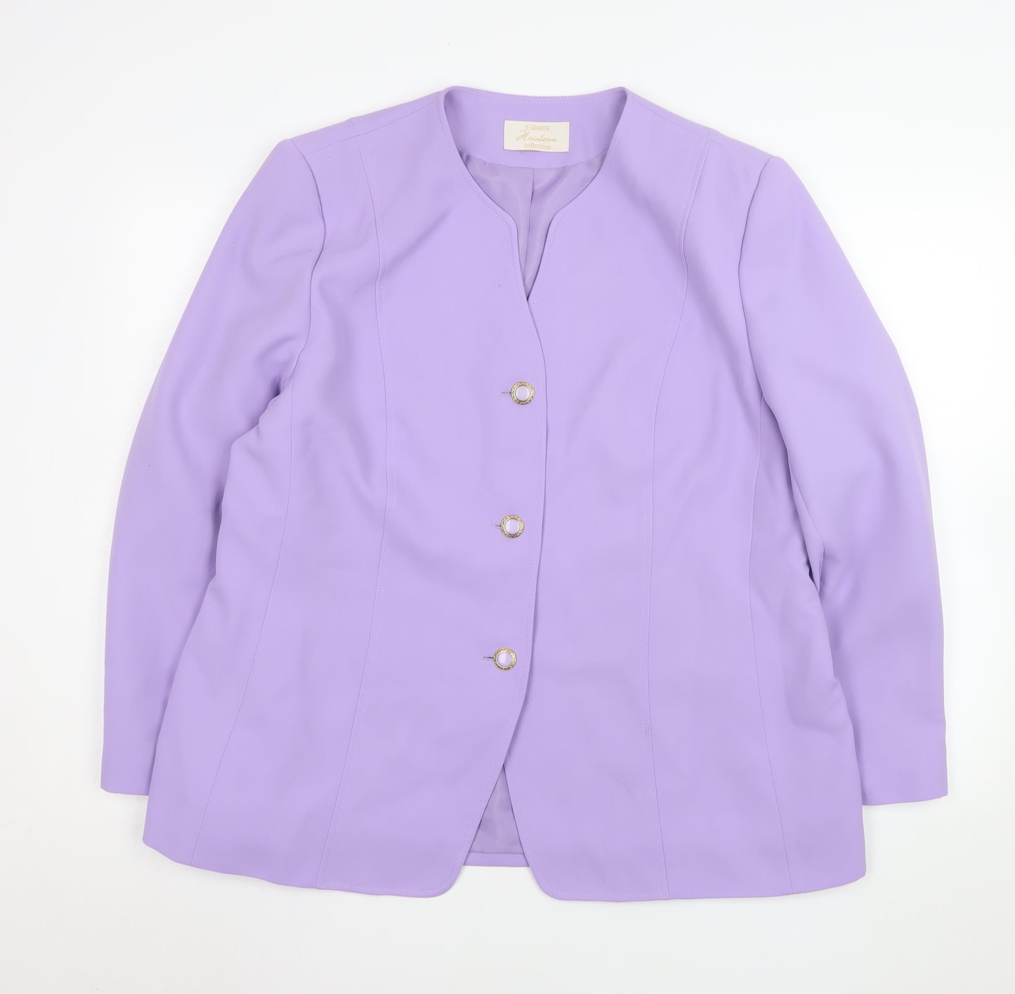 Eastex Heirloom Womens Lilac Suit Jacket Blazer UK 20 Classic Long Sleeve