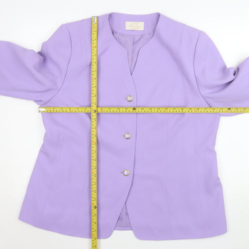 Eastex Heirloom Womens Lilac Suit Jacket Blazer UK 20 Classic Long Sleeve