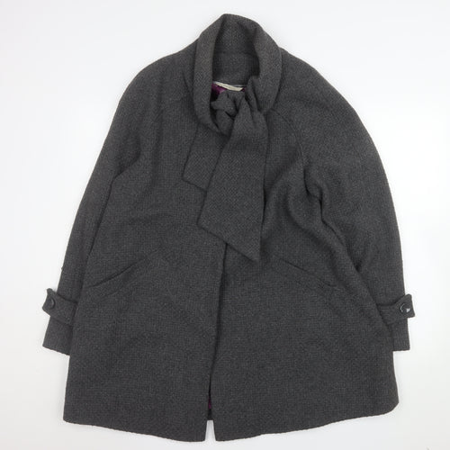 Designers at Debenhams Womens Grey Wool Blend Coat Size 16 Classic Style