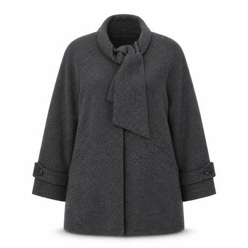 Designers at Debenhams Womens Grey Wool Blend Coat Size 16 Classic Style