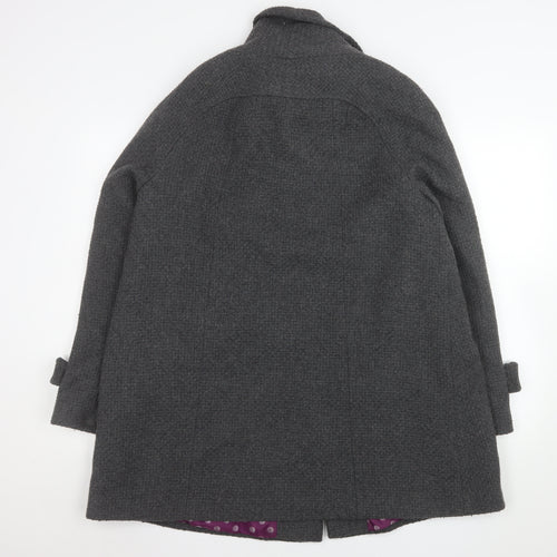 Designers at Debenhams Womens Grey Wool Blend Coat Size 16 Classic Style