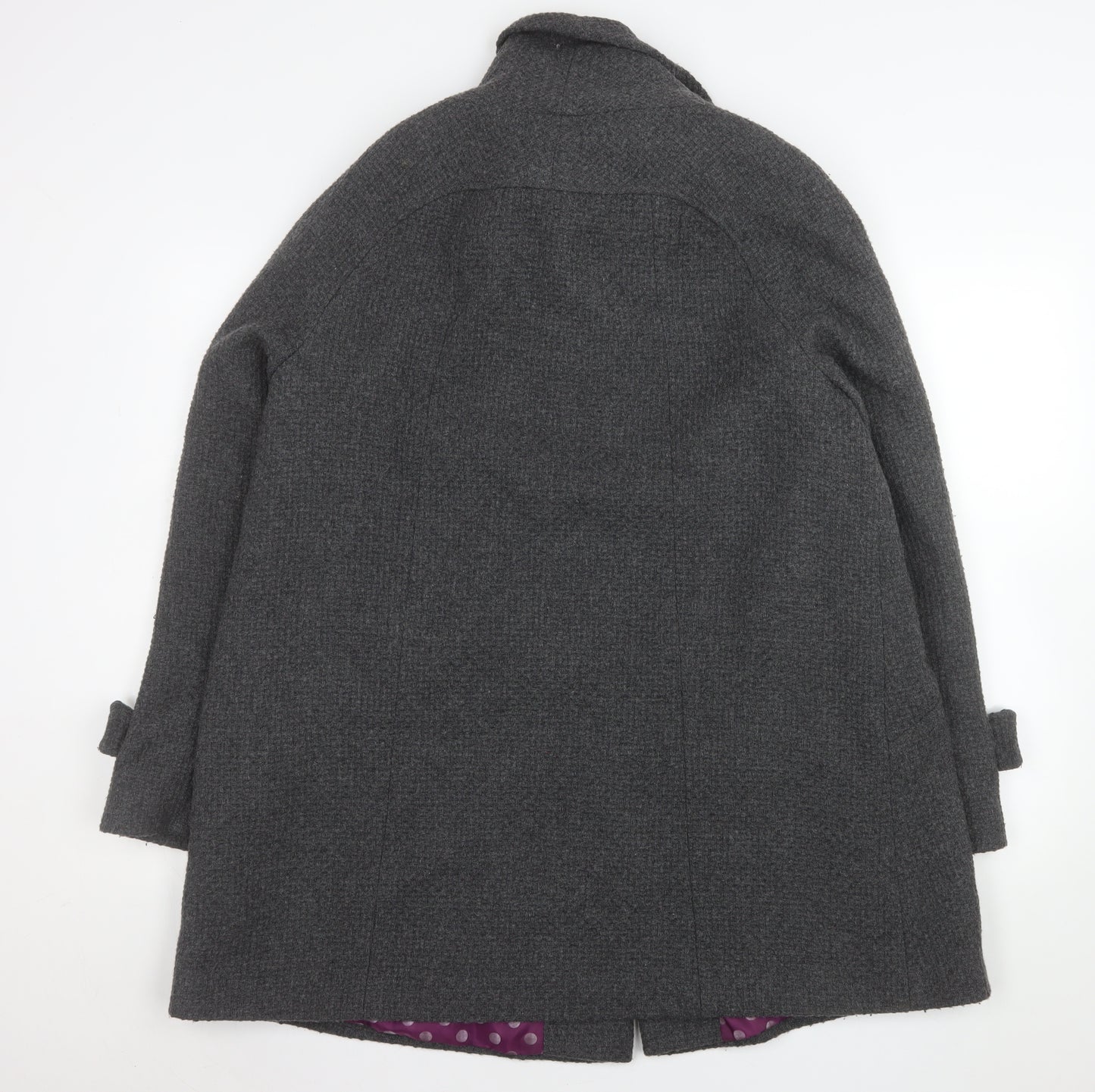 Designers at Debenhams Womens Grey Wool Blend Coat Size 16 Classic Style