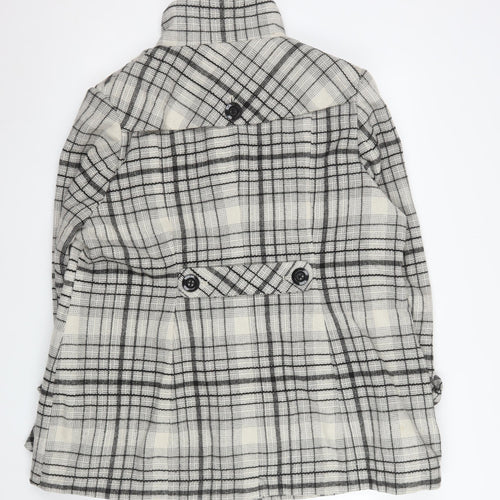 Ricki's Women's Grey Check Wool Blend Mid-Length Coat Size 2XL