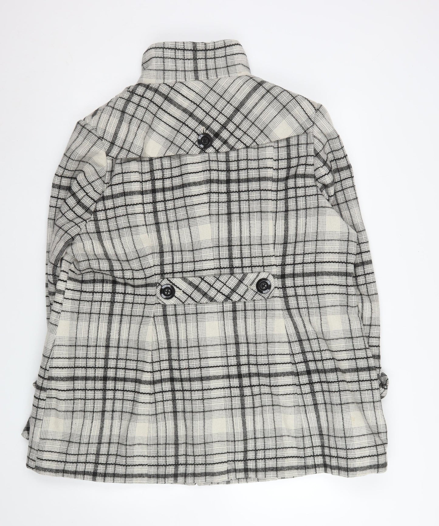 Ricki's Women's Grey Check Wool Blend Mid-Length Coat Size 2XL