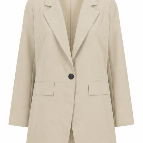 I Saw It First Women’s Beige Longline Blazer Jacket UK 10