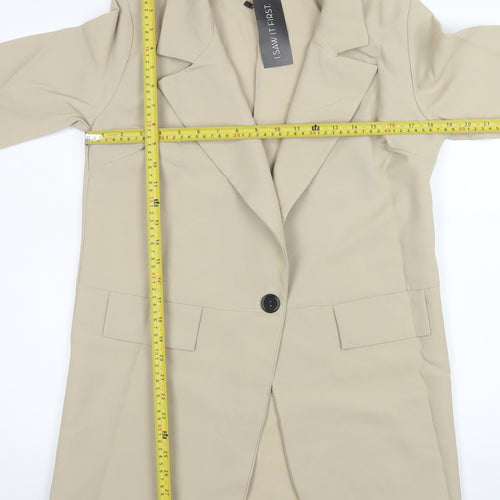 I Saw It First Women’s Beige Longline Blazer Jacket UK 10