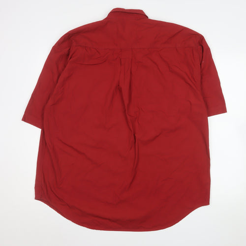 Principles For Men Red Short Sleeve Button-Up Shirt Size L