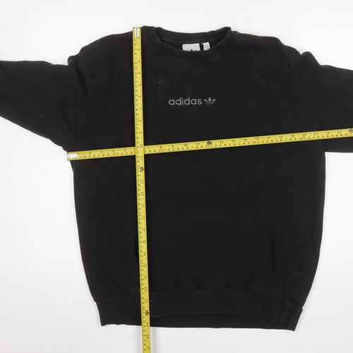 Adidas Mens Black Crew Neck Sweatshirt L Sports Pullover