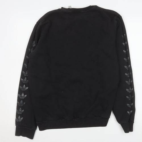 Adidas Mens Black Crew Neck Sweatshirt L Sports Pullover