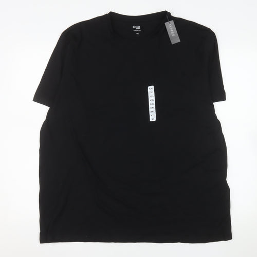 Dunnes Stores Men's Black 2XL Crew Neck Cotton T-Shirt