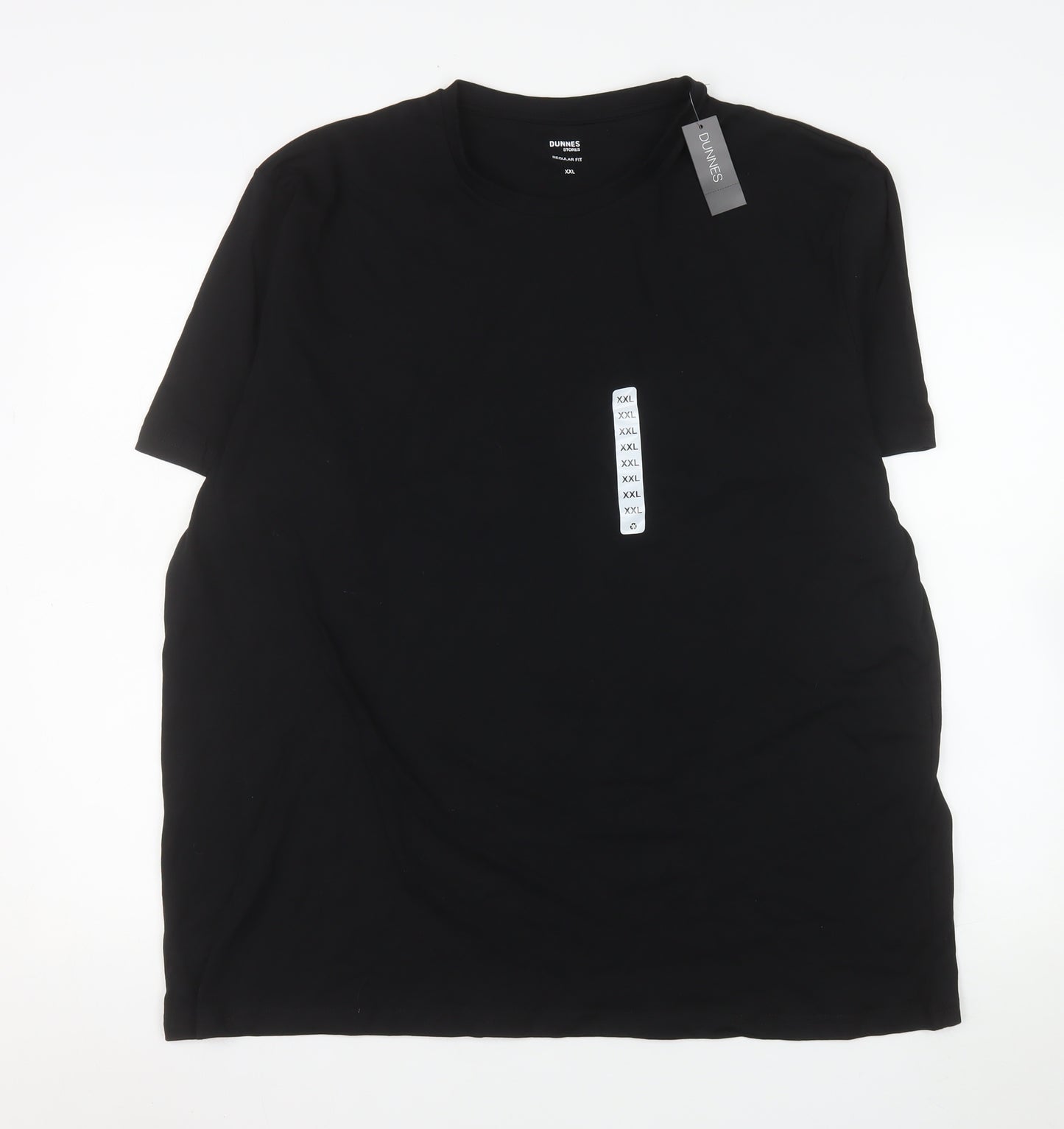 Dunnes Stores Men's Black 2XL Crew Neck Cotton T-Shirt