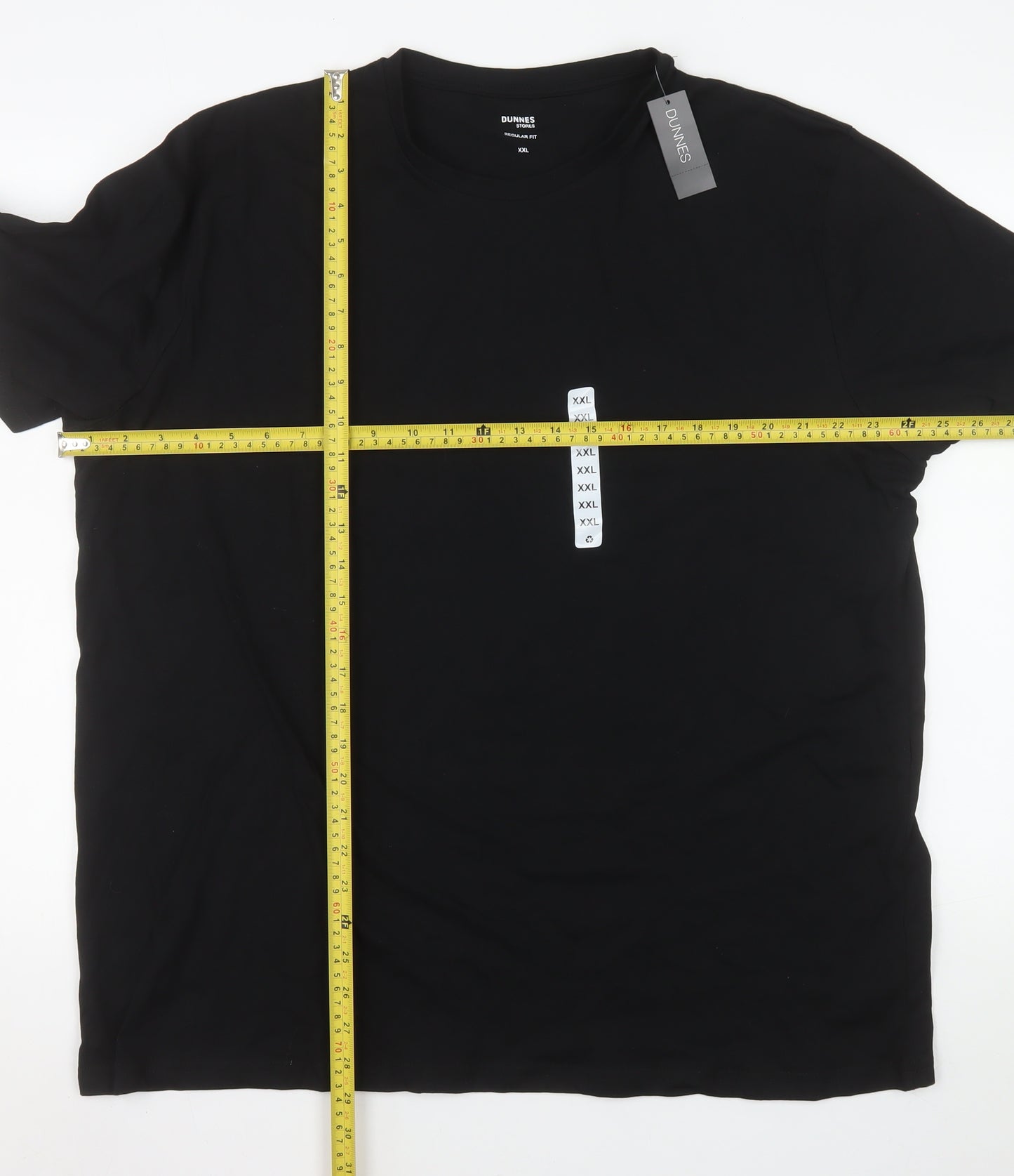 Dunnes Stores Men's Black 2XL Crew Neck Cotton T-Shirt