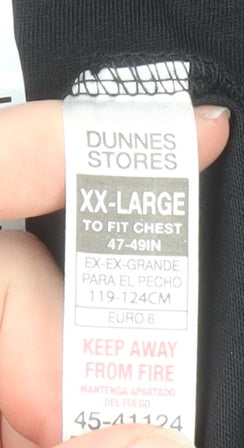 Dunnes Stores Men's Black 2XL Crew Neck Cotton T-Shirt