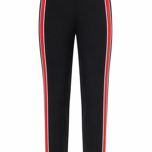 Zara Women Black Red Side Stripe Skinny Trousers Size S