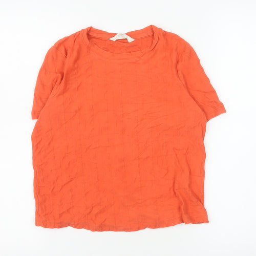Boden Women’s Orange Cotton Short Sleeve Basic T-Shirt Size 6