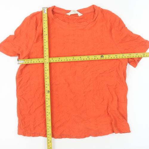 Boden Women’s Orange Cotton Short Sleeve Basic T-Shirt Size 6