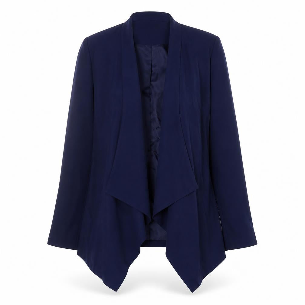 Front view of Gok Wan for TU Women Blue Regular Fit Draped Blazer, size 14
