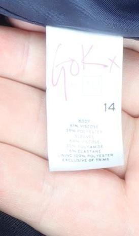 Gok Wan for TU Women Blue Regular Fit Draped Blazer Size 14