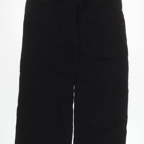 Zara Women Black Size S High Rise Wide Leg Stretch Trousers