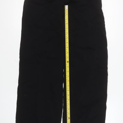 Zara Women Black Size S High Rise Wide Leg Stretch Trousers
