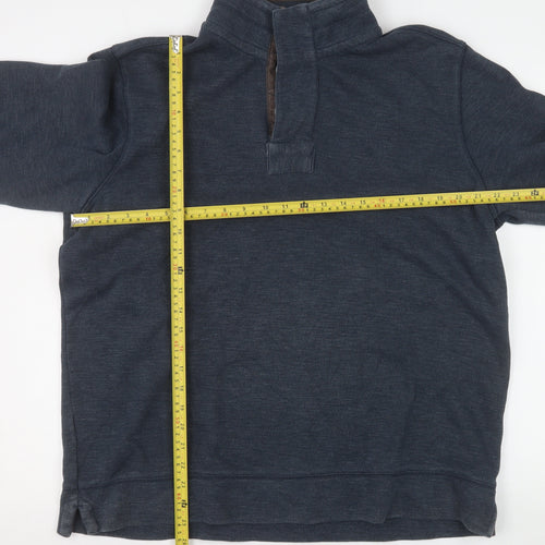 Marks and Spencer Men’s Blue 1/2 Zip Knit Sweatshirt Large