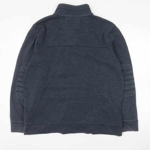 Marks and Spencer Men’s Blue 1/2 Zip Knit Sweatshirt Large