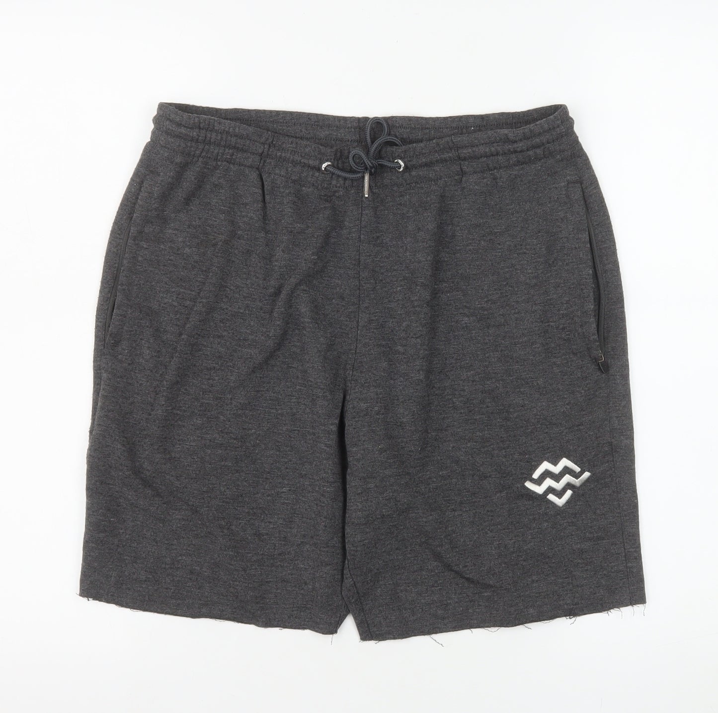 Machine Fitness Men's Grey Athletic Shorts Size L Gym Training