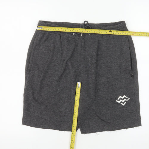 Machine Fitness Men's Grey Athletic Shorts Size L Gym Training