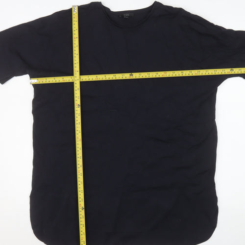 COS Mens Black Cotton Short Sleeve Crew Neck T-Shirt Size S