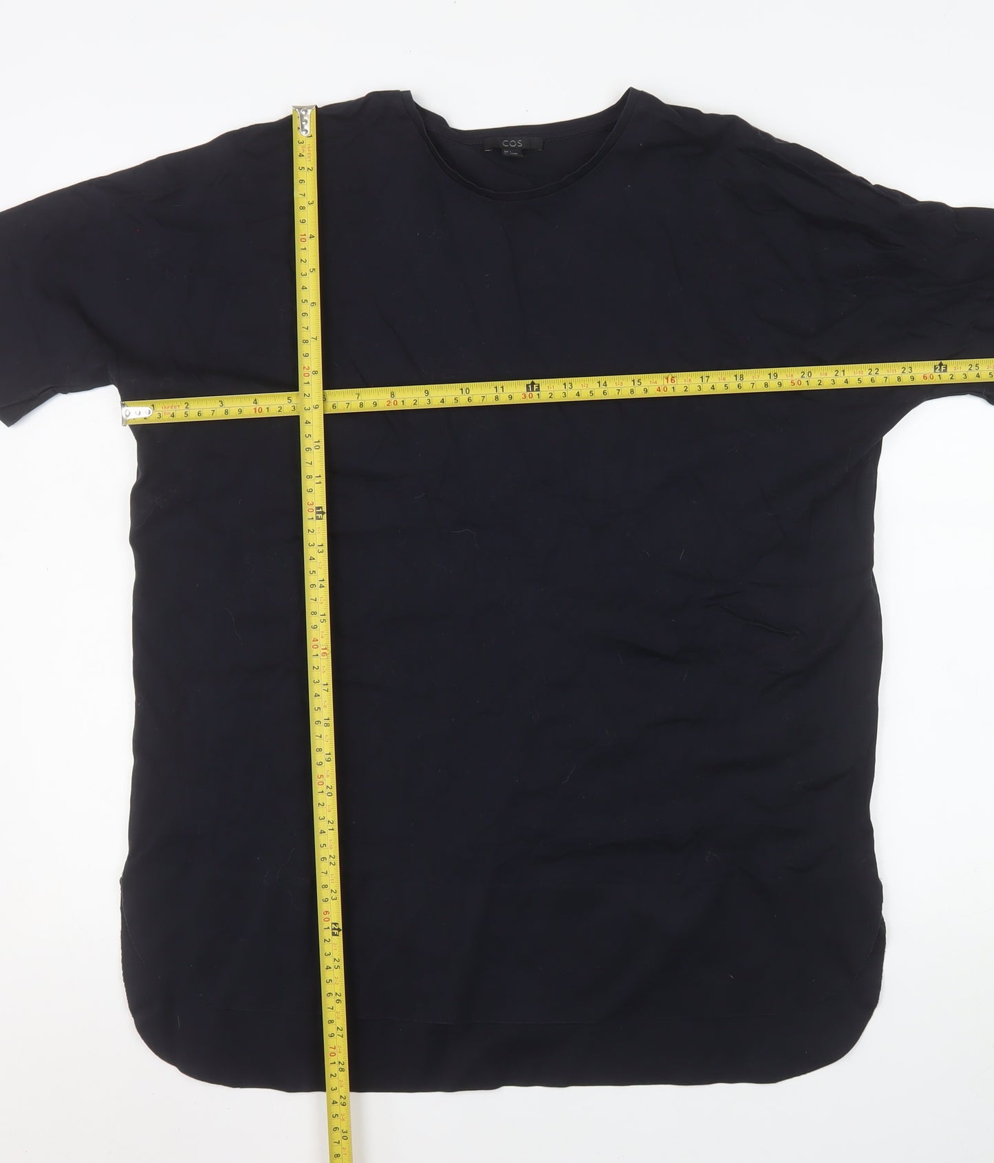 COS Mens Black Cotton Short Sleeve Crew Neck T-Shirt Size S