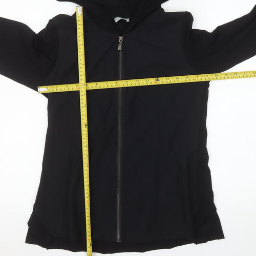 Naya Women's Black Hooded Full Zip Windbreaker Jacket Size 8