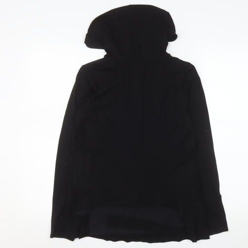 Naya Women's Black Hooded Full Zip Windbreaker Jacket Size 8