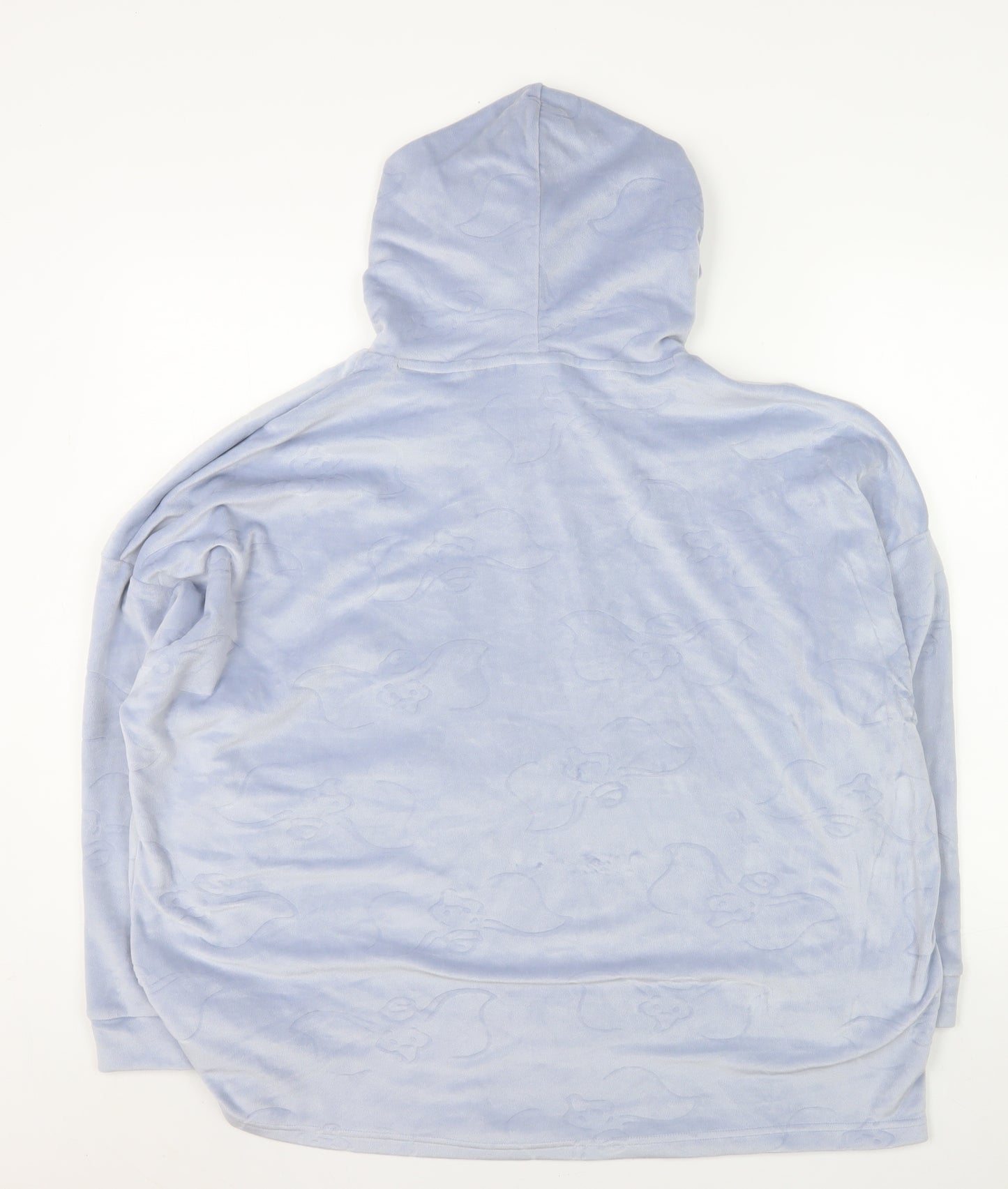 Disney Women’s Blue Dumbo Hoodie Size 12-14 Pullover Plush Sweatshirt