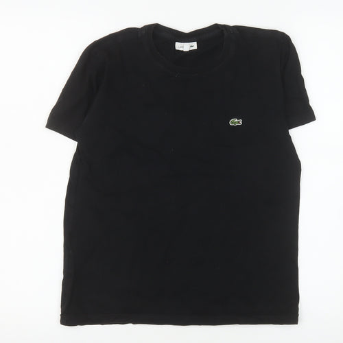 Lacoste Men's Black Cotton Short Sleeve Crew Neck T-Shirt Size S