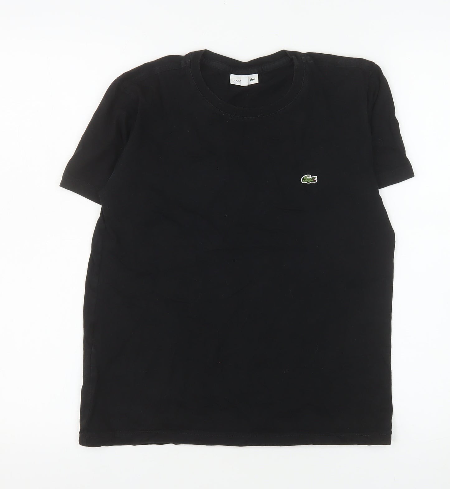 Lacoste Men's Black Cotton Short Sleeve Crew Neck T-Shirt Size S