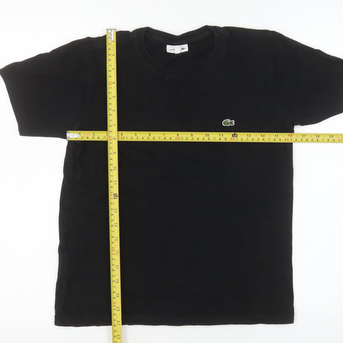 Lacoste Men's Black Cotton Short Sleeve Crew Neck T-Shirt Size S