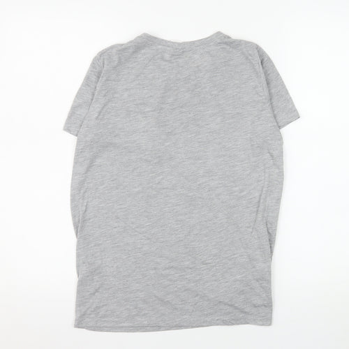 Atmosphere Women’s Grey Cartoon Embroidered T-Shirt Size 12