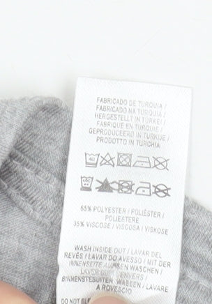 Atmosphere Women’s Grey Cartoon Embroidered T-Shirt Size 12