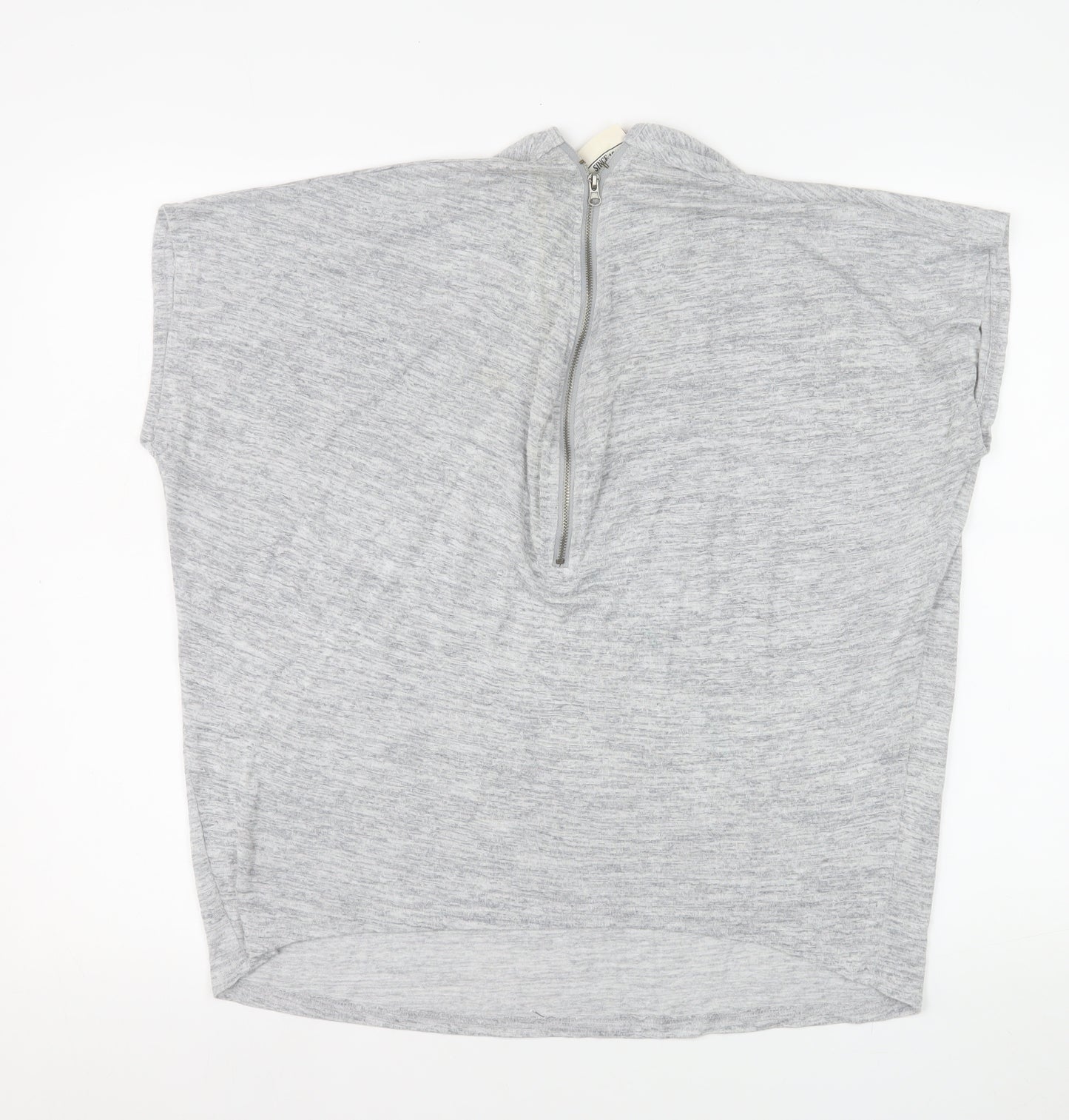 Lee Cooper Women's Grey Size 16 High Neck Zip Jersey Top