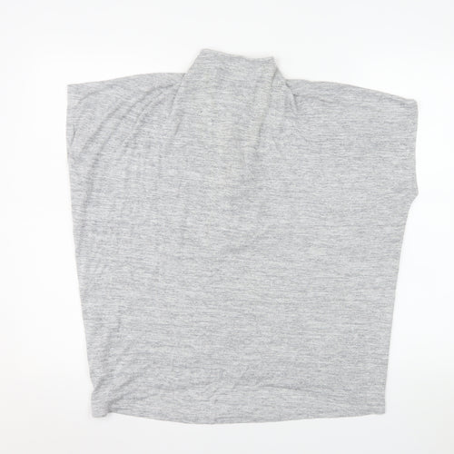 Lee Cooper Women's Grey Size 16 High Neck Zip Jersey Top