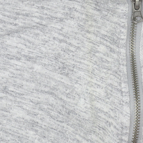 Lee Cooper Women's Grey Size 16 High Neck Zip Jersey Top