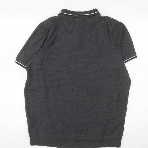 Slazenger Men’s Grey L Polo Shirt Regular Fit Sports Casual