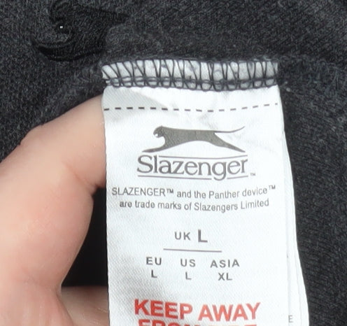 Slazenger Men’s Grey L Polo Shirt Regular Fit Sports Casual
