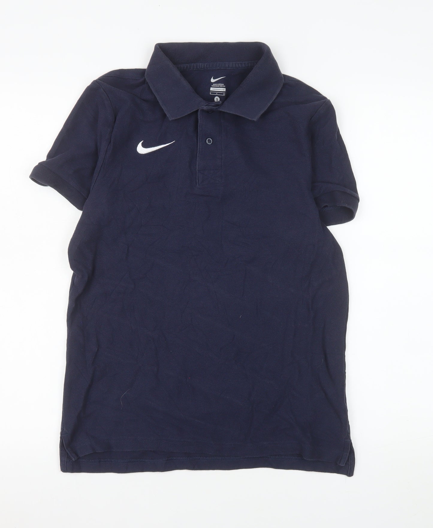Nike Men's Blue Cotton Short Sleeve Polo Shirt Size S