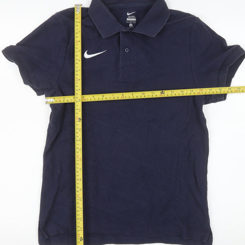 Nike Men's Blue Cotton Short Sleeve Polo Shirt Size S