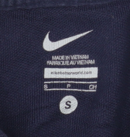 Nike Men's Blue Cotton Short Sleeve Polo Shirt Size S