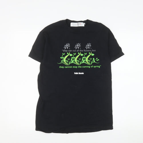 Philosophy Football Men’s Black Graphic Quote T-Shirt Size S