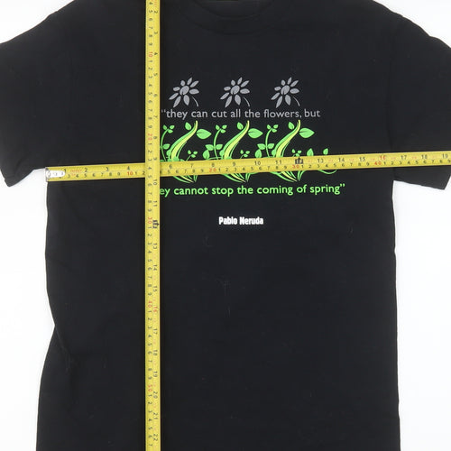 Philosophy Football Men’s Black Graphic Quote T-Shirt Size S