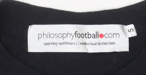 Philosophy Football Men’s Black Graphic Quote T-Shirt Size S