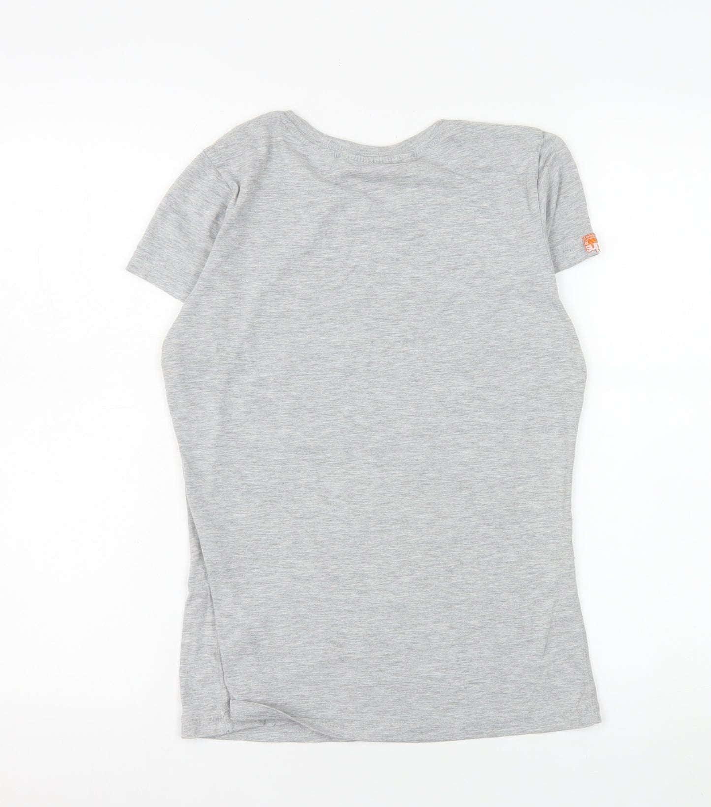 Superdry Womens Grey Slim Fit Graphic T-Shirt Medium
